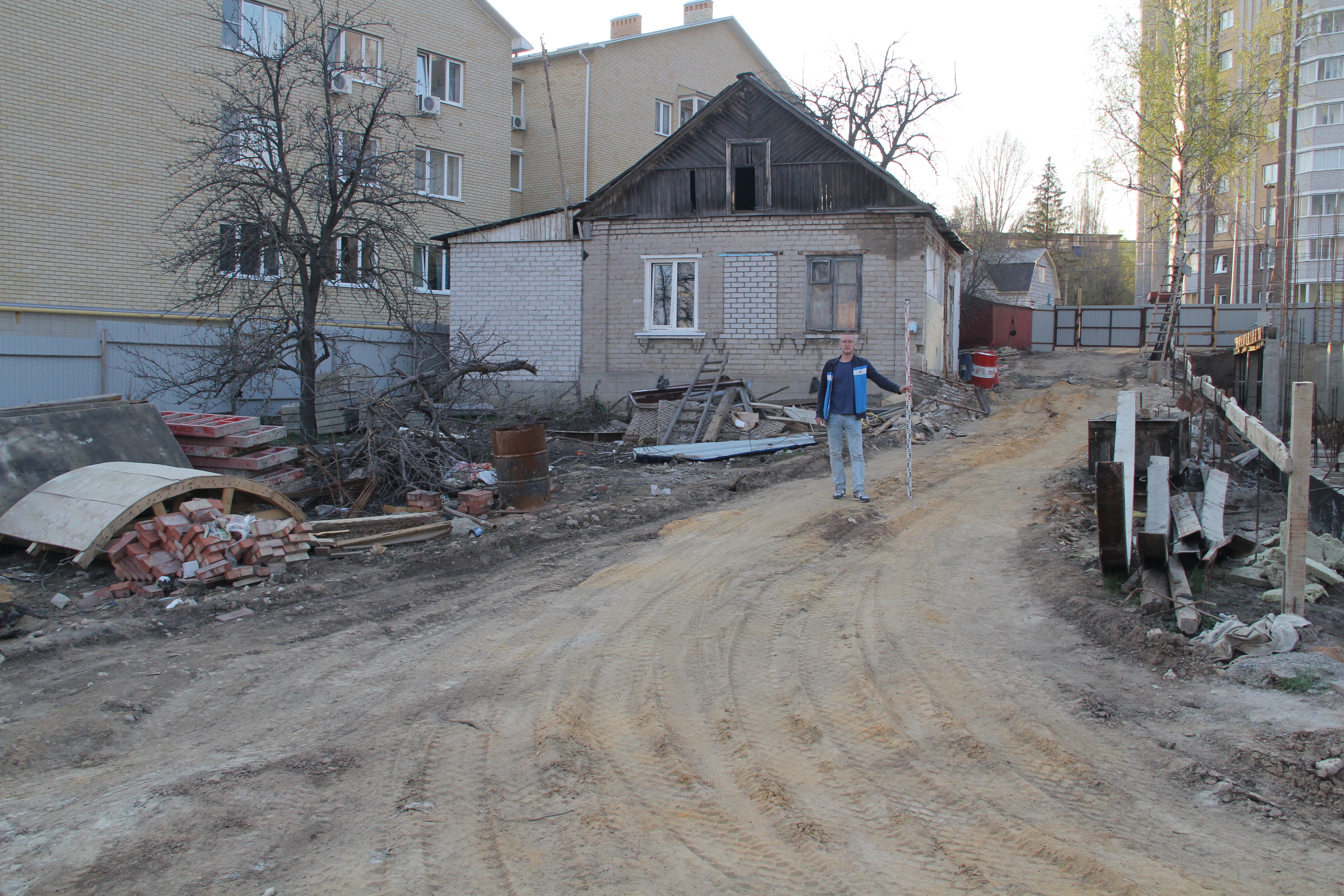 Раскопки на улице Котовского в городе Липецке в 2015 году