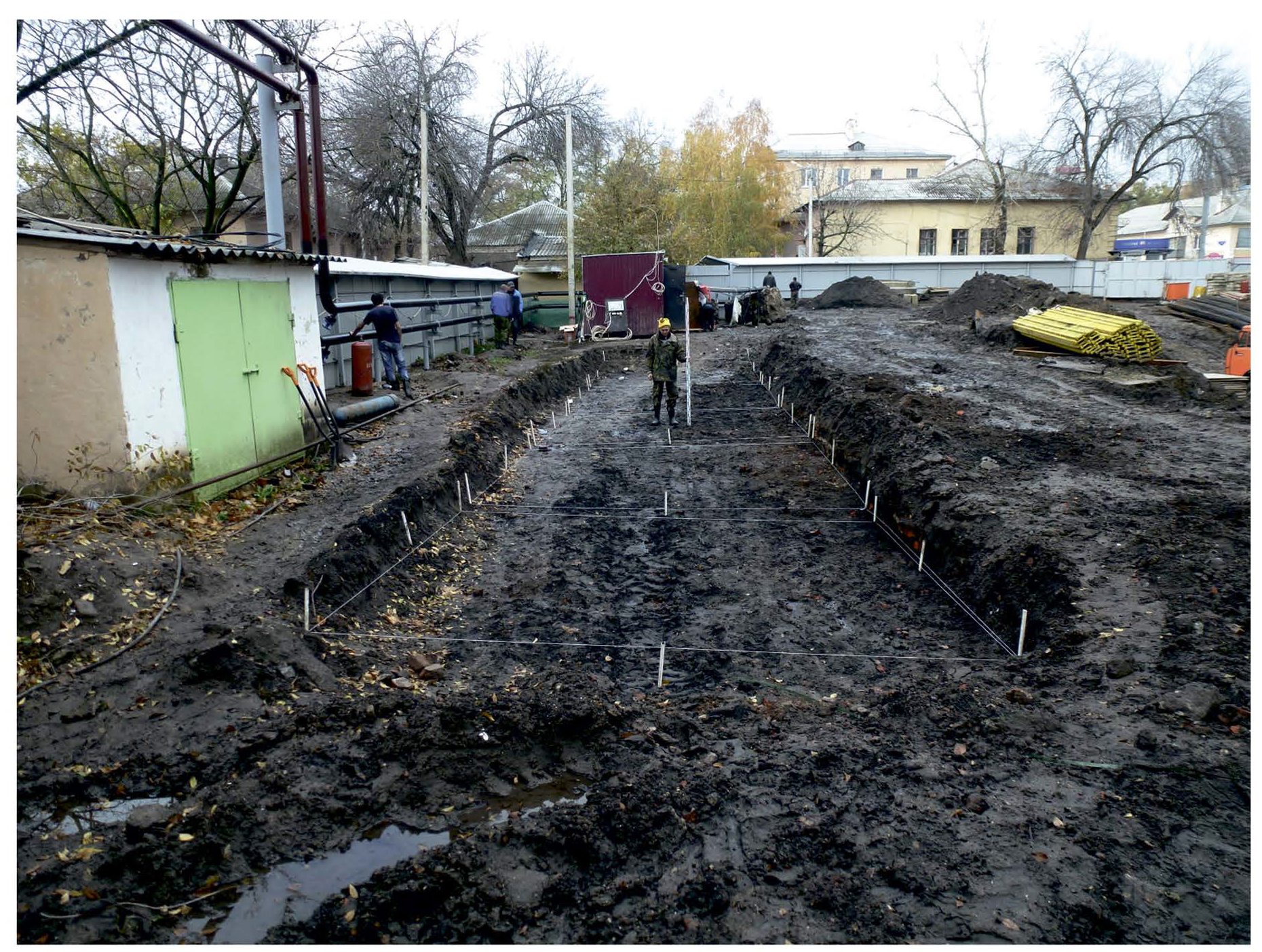 Раскопки в исторической части города Белгорода в 2013 году